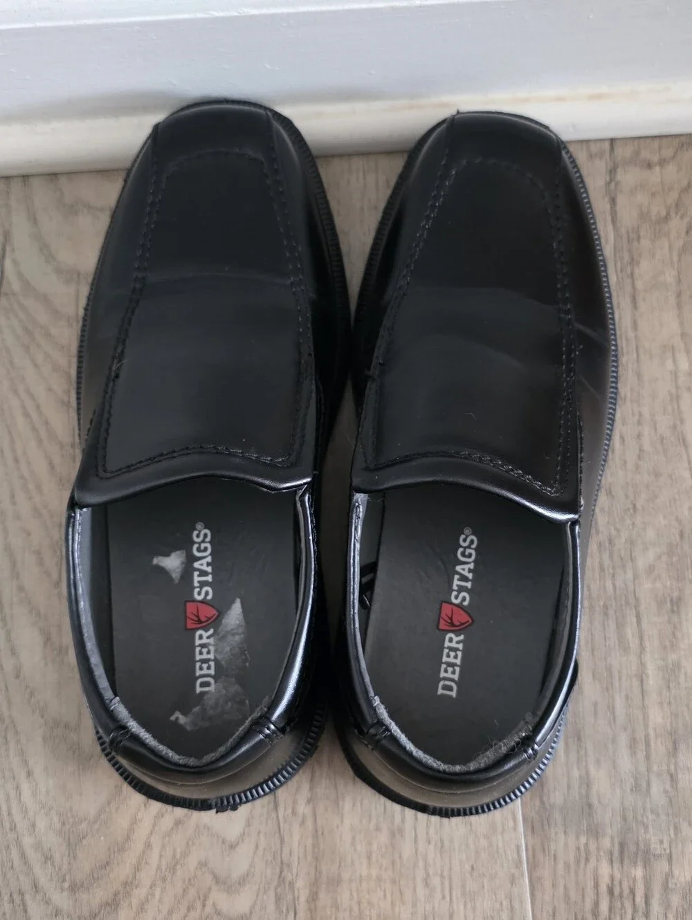 Deer Stags Boy's Black Slip-On Dress Loafers